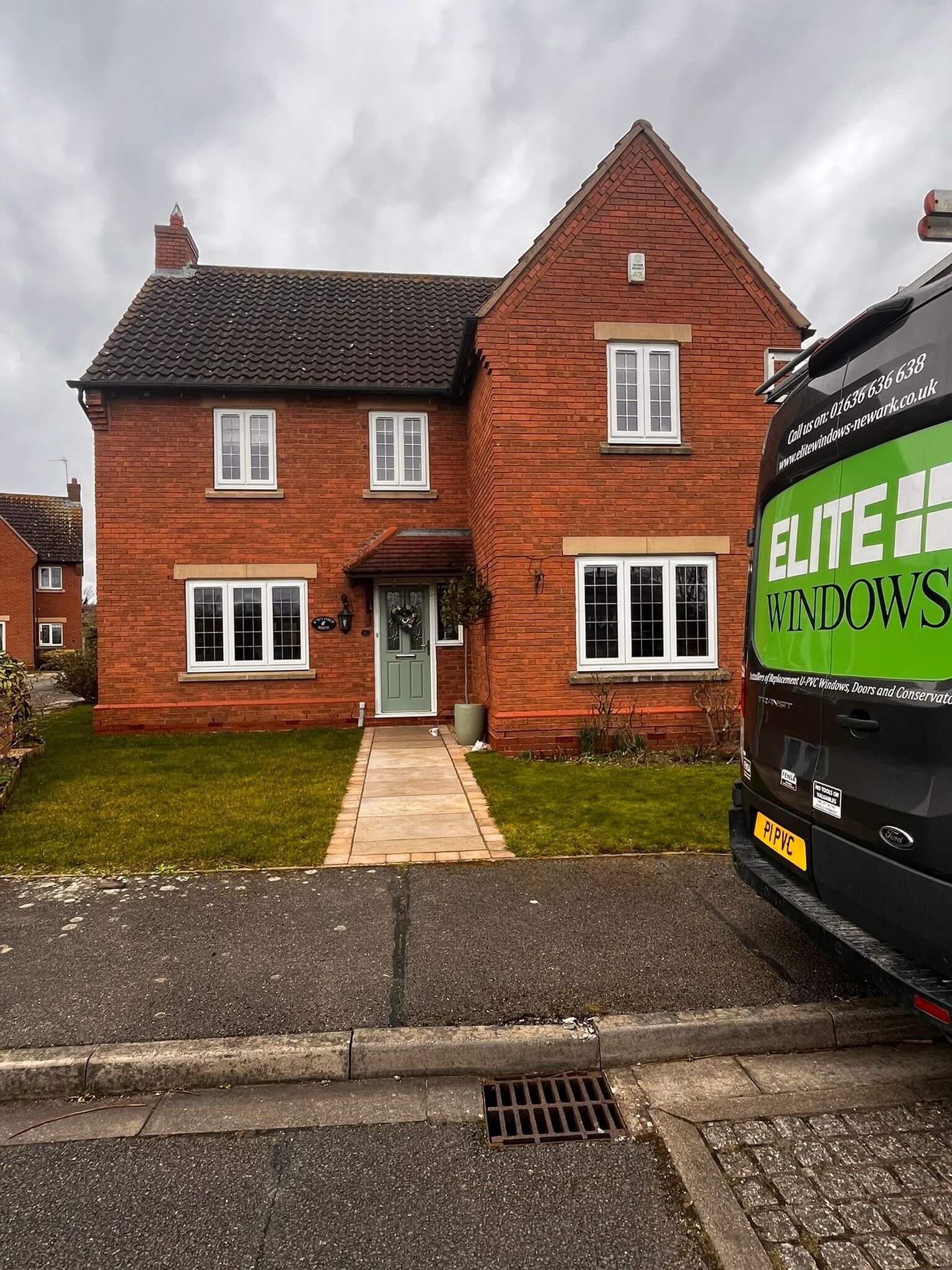 House with white window frames